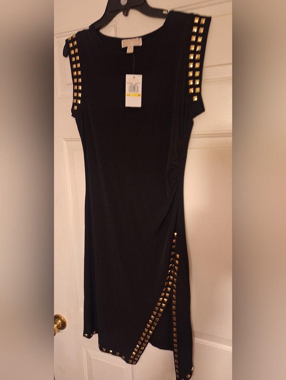 Michael Kors Studded Asymmetrical Midi Dress